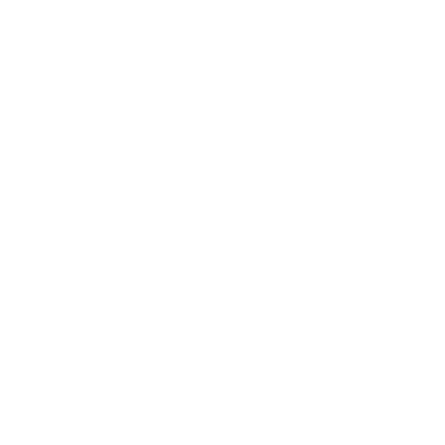 Een wit, gestileerd logo met de letter 'K' en drie diagonale lijnen die van linksboven naar het midden van de letter lopen, wat doet denken aan de dikke penseelstreken van schilders, tegen een transparante achtergrond.